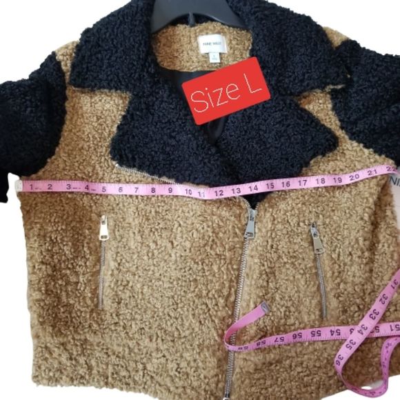 1 DAY SALE NEW Nine West MOTO Teddy/Sherpa Jacket - Picture 11 of 12